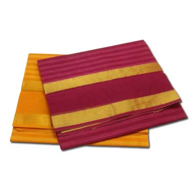 "Fancy Chettinadu Cotton Sarees SLSM- 86 n SLSM-87 (2 Sarees) - Click here to View more details about this Product